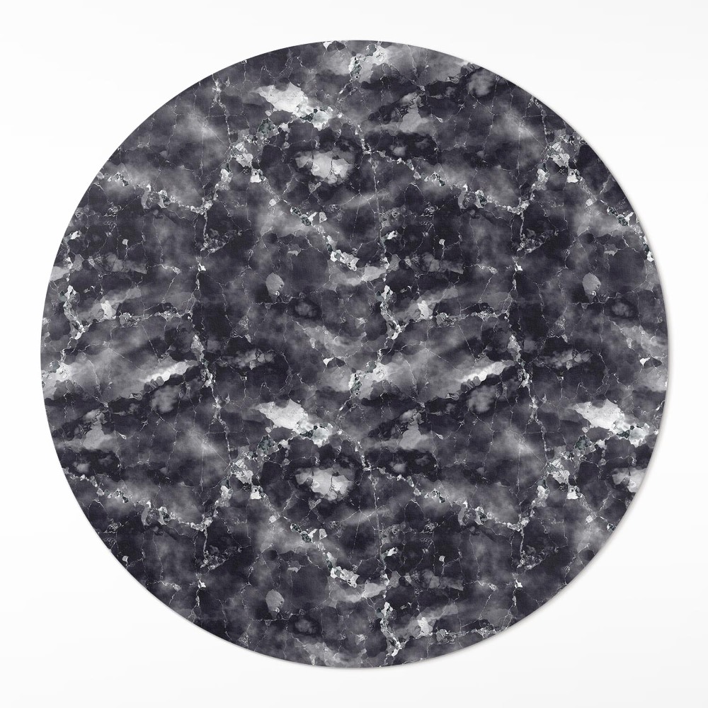 Kulatý vinylový koberec Dekorativní kámen ozdobný mramor