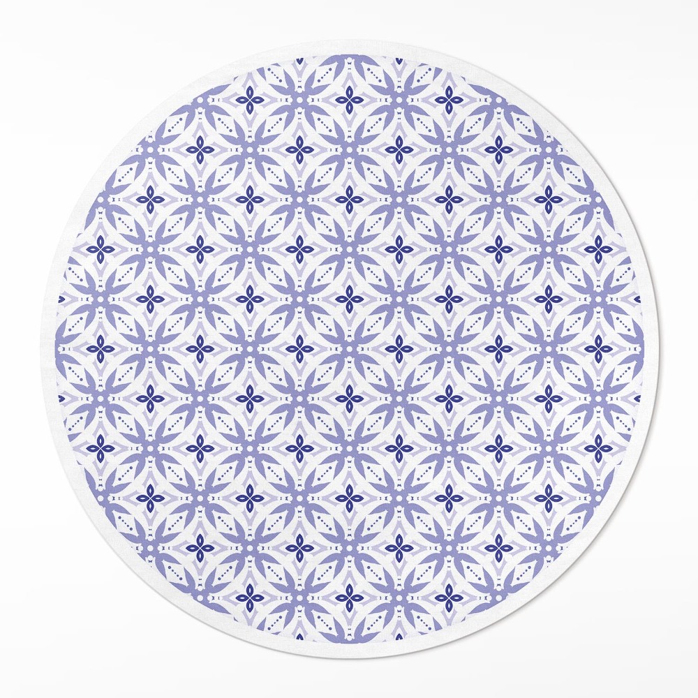 Kulatý vinylový koberec Vzorované dlaždice krásná mozaika