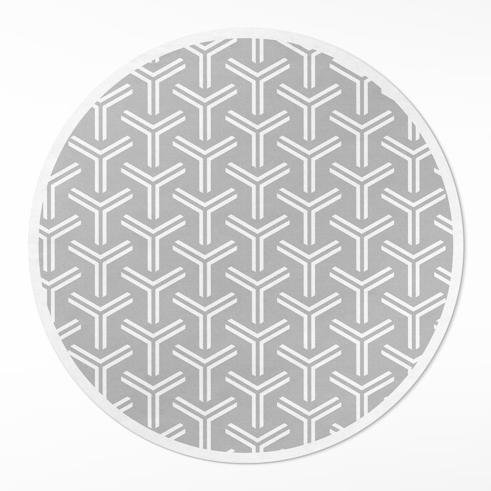 Kulatý vinylový koberec Pravidelný dekorativní vzor