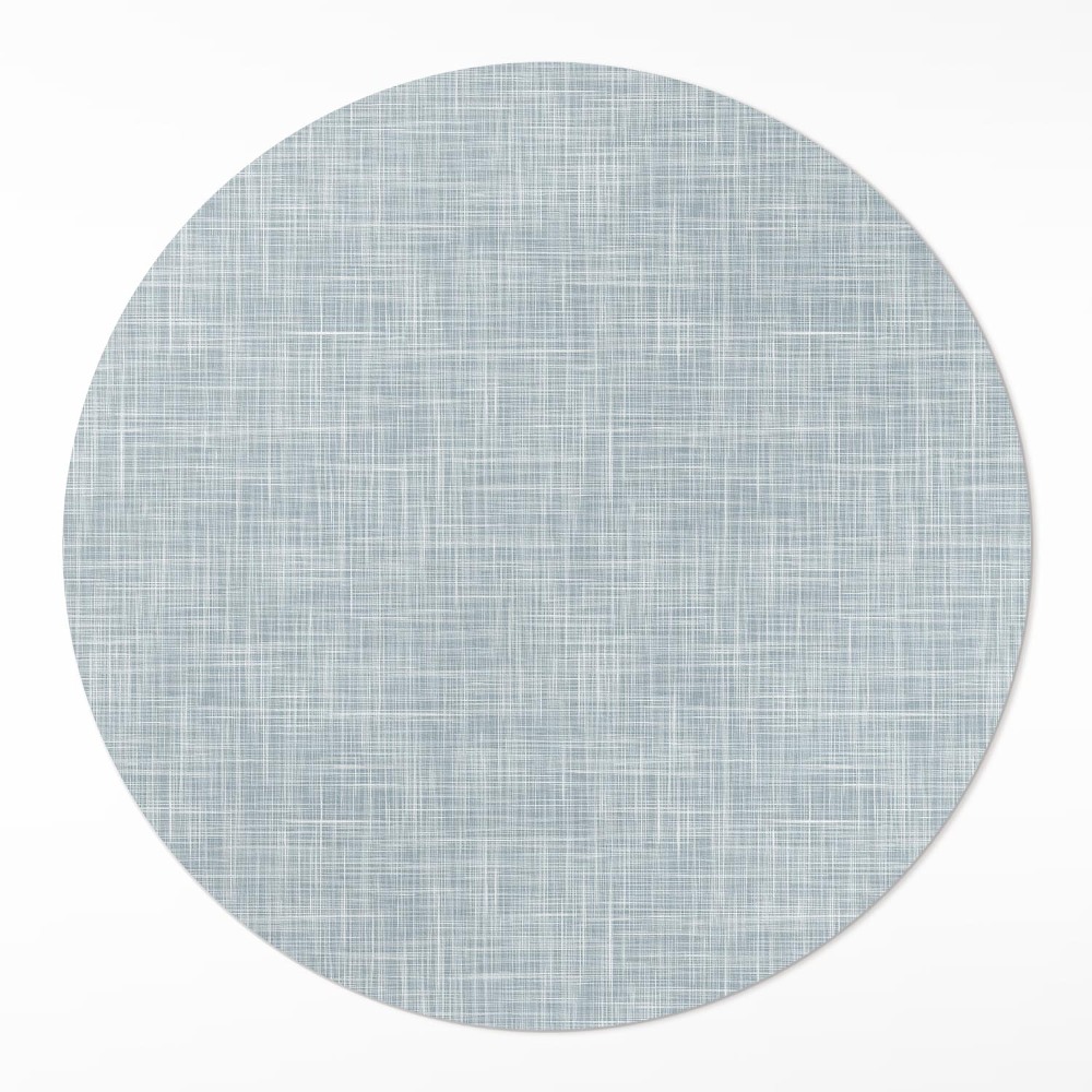 Kulatý vinylový koberec Textura lněné tkaniny abstrakce