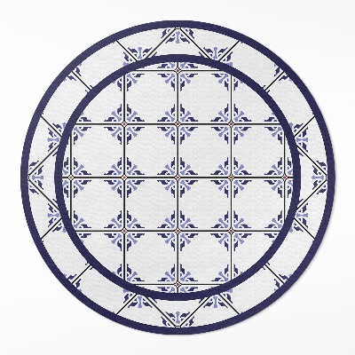 Kulatý vinylový koberec Řecké dlaždice ozdobné dlaždice