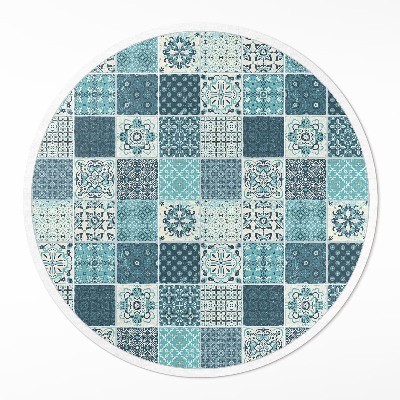 Kulatý vinylový koberec Vzorovaná mozaika dekorativní dlaždice