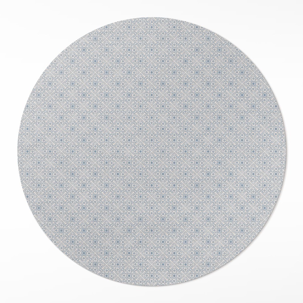 Kulatý vinylový koberec Drobná mozaika ornamentální detaily