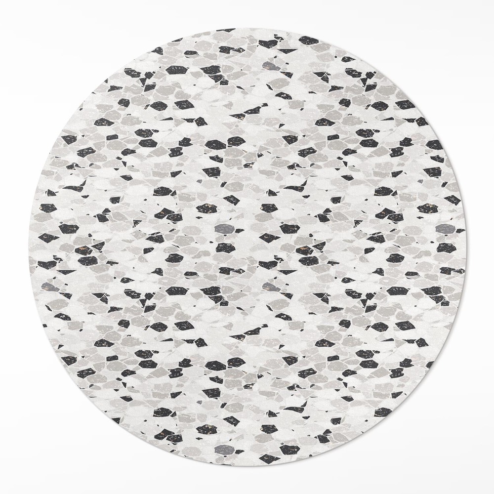 Kulatý vinylový koberec Kamenná deska elegantní gres