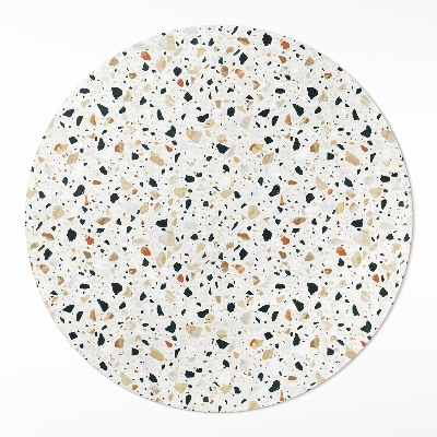 Kulatý vinylový koberec Ozdobný gres kamenná deska