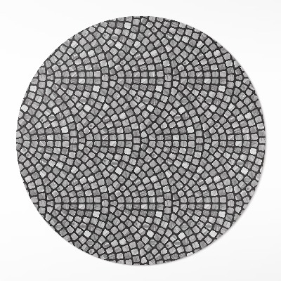 Kulatý vinylový koberec Kamenný design drobná mozaika
