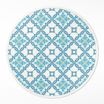 Kulatý vinylový koberec Řetězové vazby ozdobné dlaždice