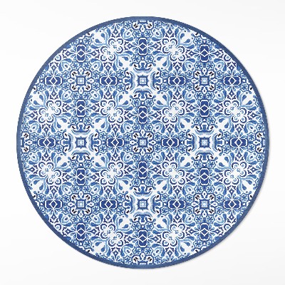 Kulatý vinylový koberec Portugalské ornamentální dlaždice