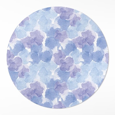 Kulatý vinylový koberec Akvarelové skvrny abstrakce