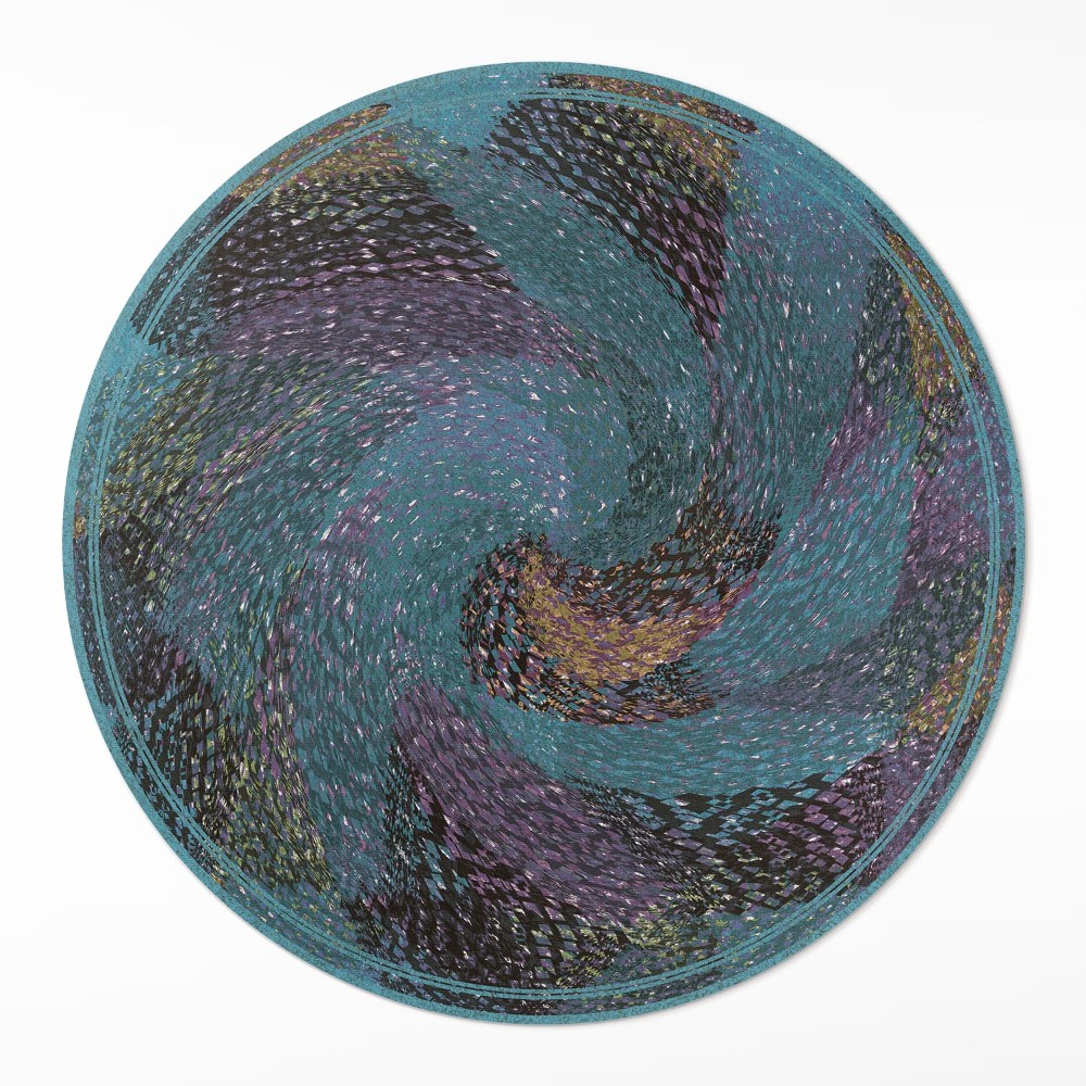 Kulatý vinylový koberec Abstraktní kompozice skvrn