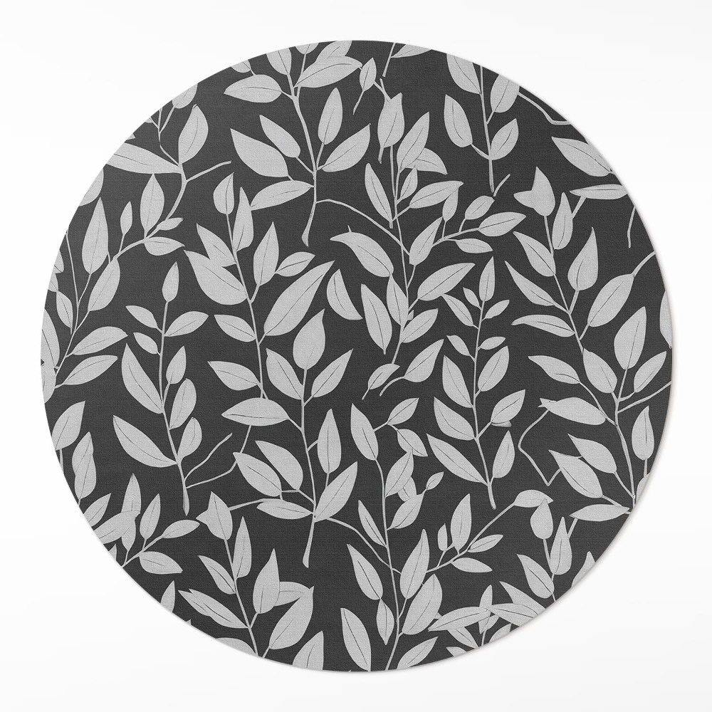 Kulatý vinylový koberec Jemné světlé větvičky