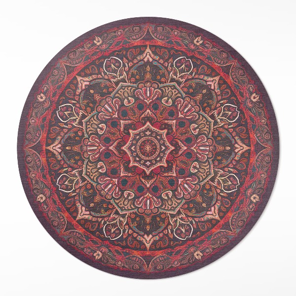 Kulatý vinylový koberec Dekorativní mandala v perském stylu