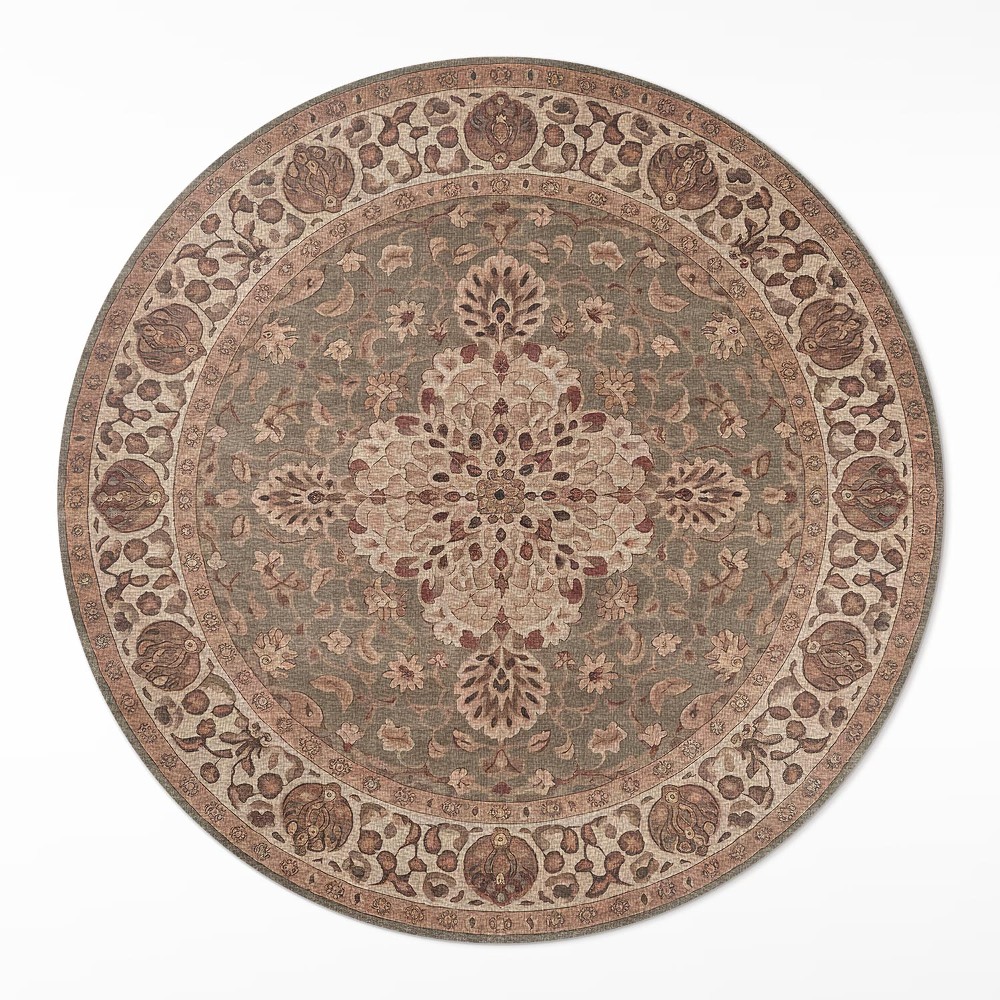 Kulatý vinylový koberec Ornamenty inspirované perským uměním