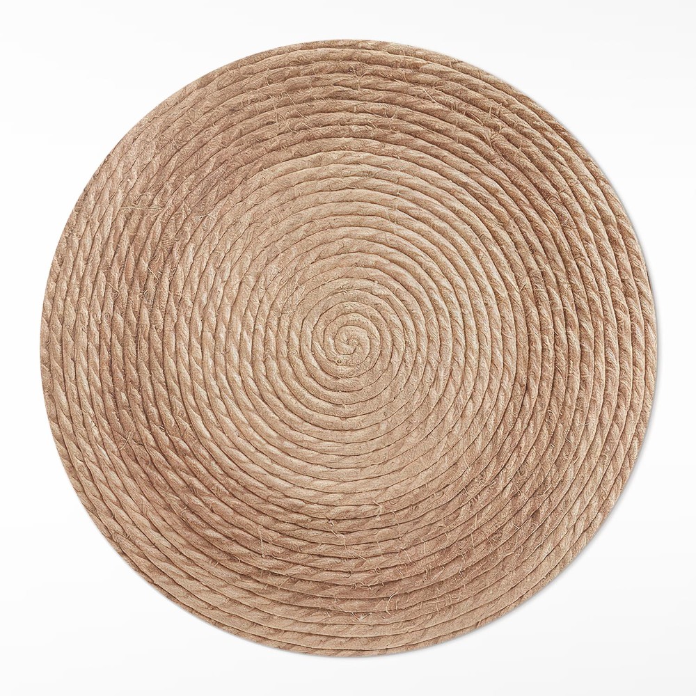 Kulatý vinylový koberec Provázkové čáry v minimalistickém stylu