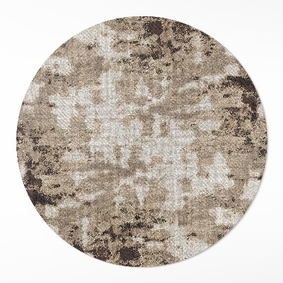 Kulatý vinylový koberec Hnědé skvrny vintage
