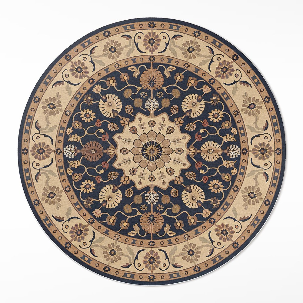 Kulatý vinylový koberec Botanická vzpomínka