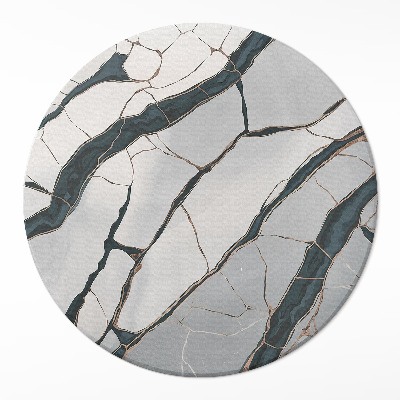 Kulatý vinylový koberec Šedá dokonalost kamene