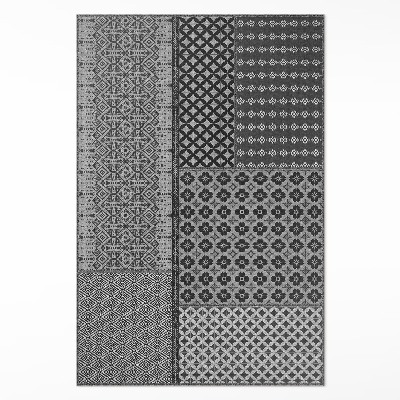 Vinylový koberec Aztécký styl imitace vzorované tkaniny