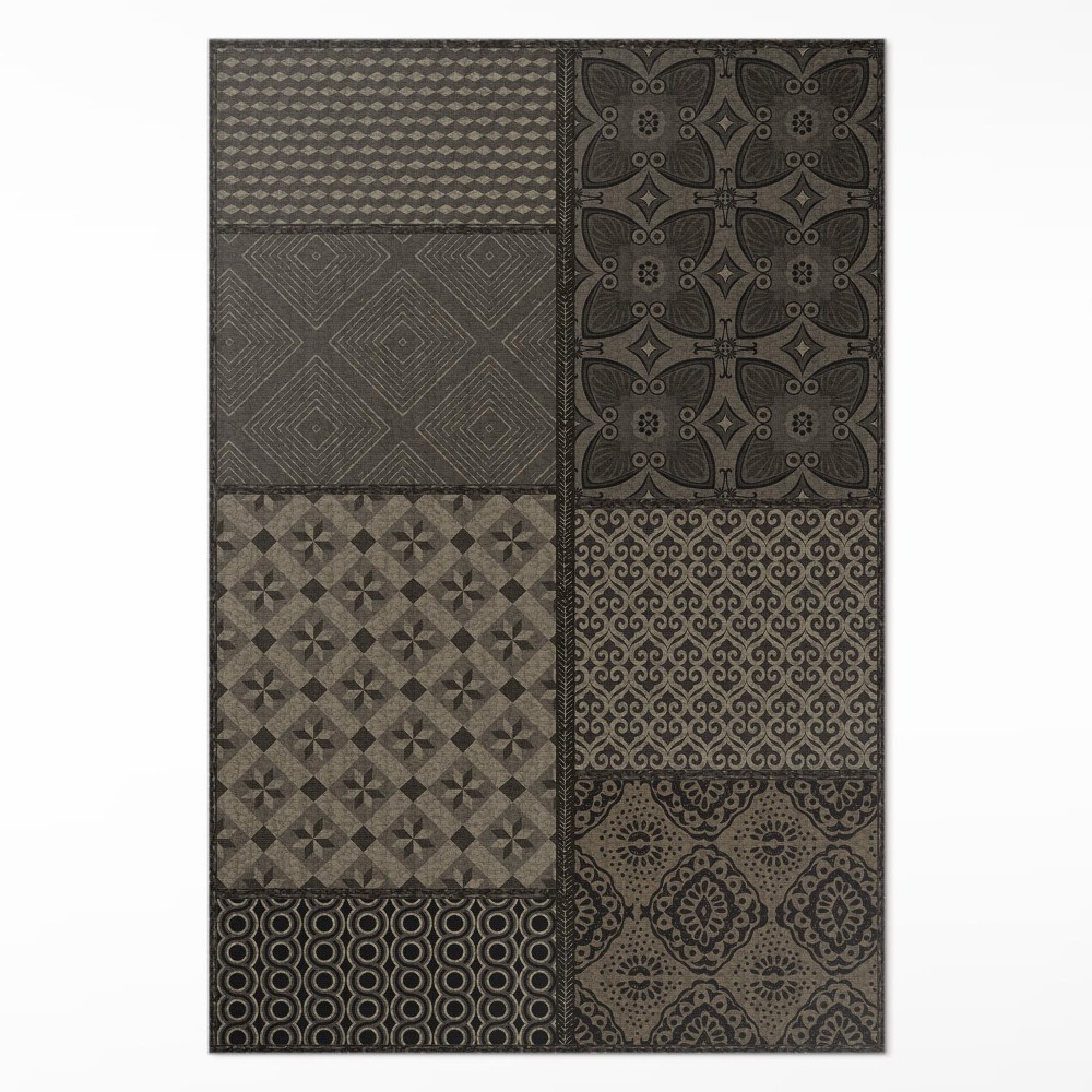 Vinylový koberec Spojení vzorů imitace tkaniny