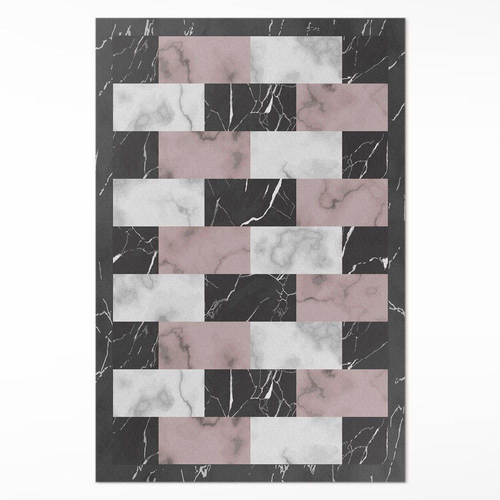 Vinylový koberec Mramorová kostka módní mozaika