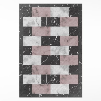 Vinylový koberec Mramorová kostka módní mozaika