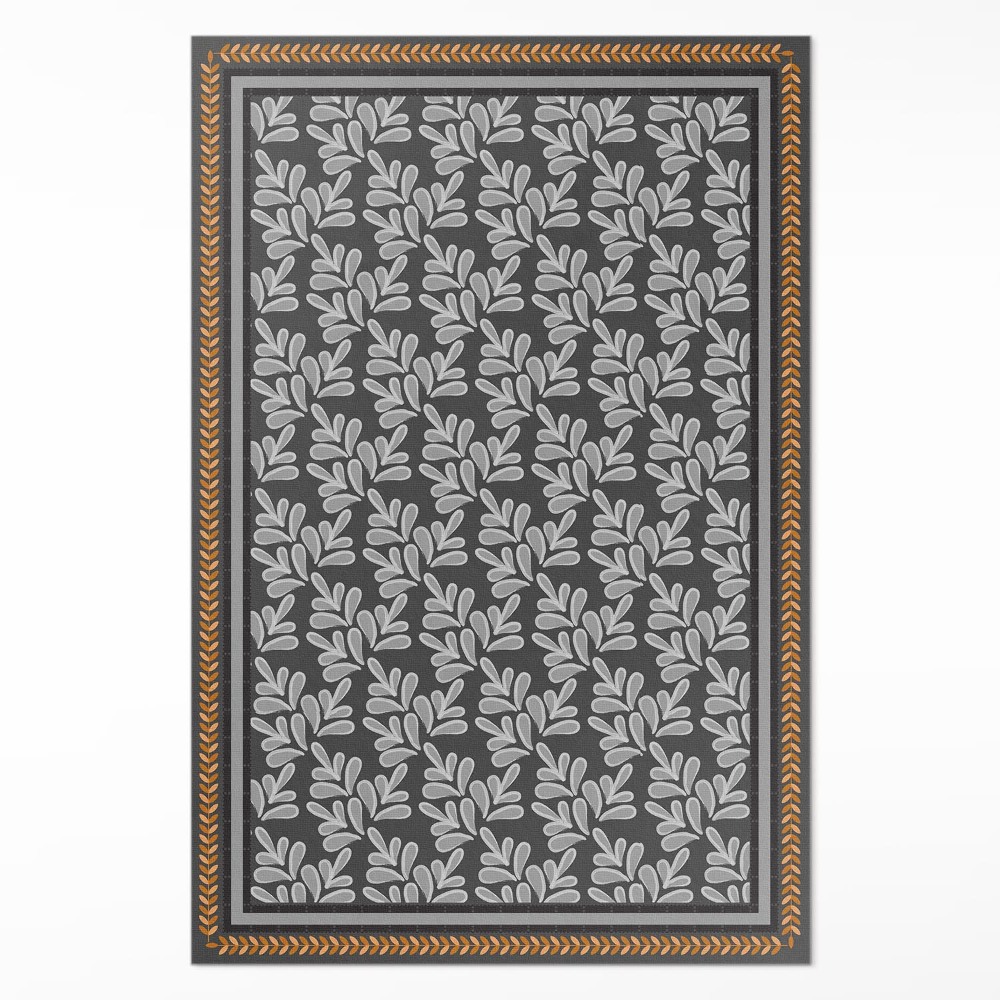 Vinylový koberec Květinový cop rostlinný motiv