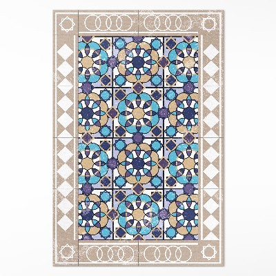 Vinylový koberec Čtverce v kosočtvercích opotřebované dlaždice