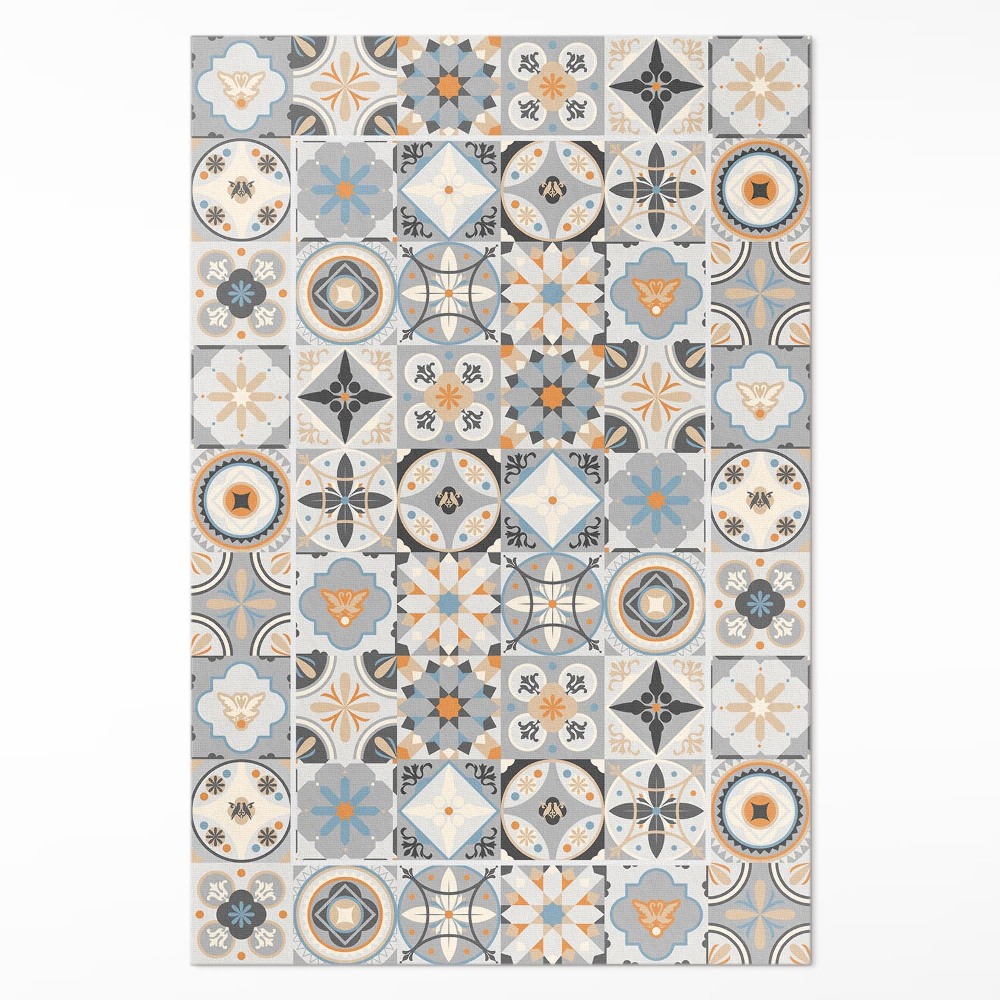 Vinylový koberec Španělské dlaždice pastelová mozaika
