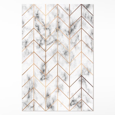 Vinylový koberec Rybí kost mramor moderní linie