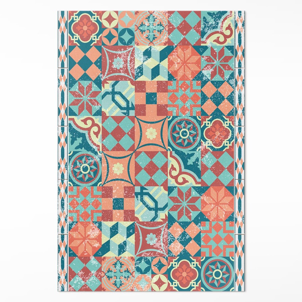 Vinylový koberec Portugalské retro opotřebované dlaždice