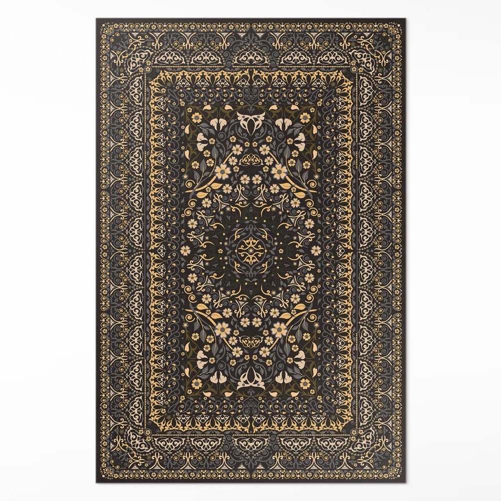 Vinylový koberec Rostlinné dekorace ornamentální vzor