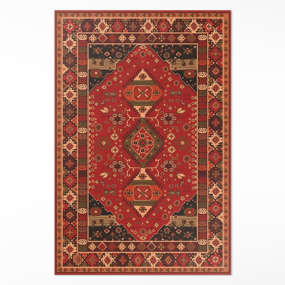 Vinylový koberec Antický styl rostlinné motivy vintage