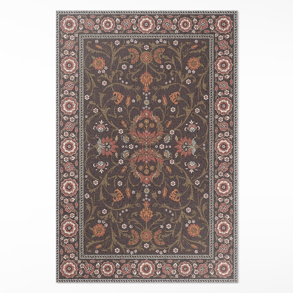 Vinylový koberec Klasické květiny ozdobné