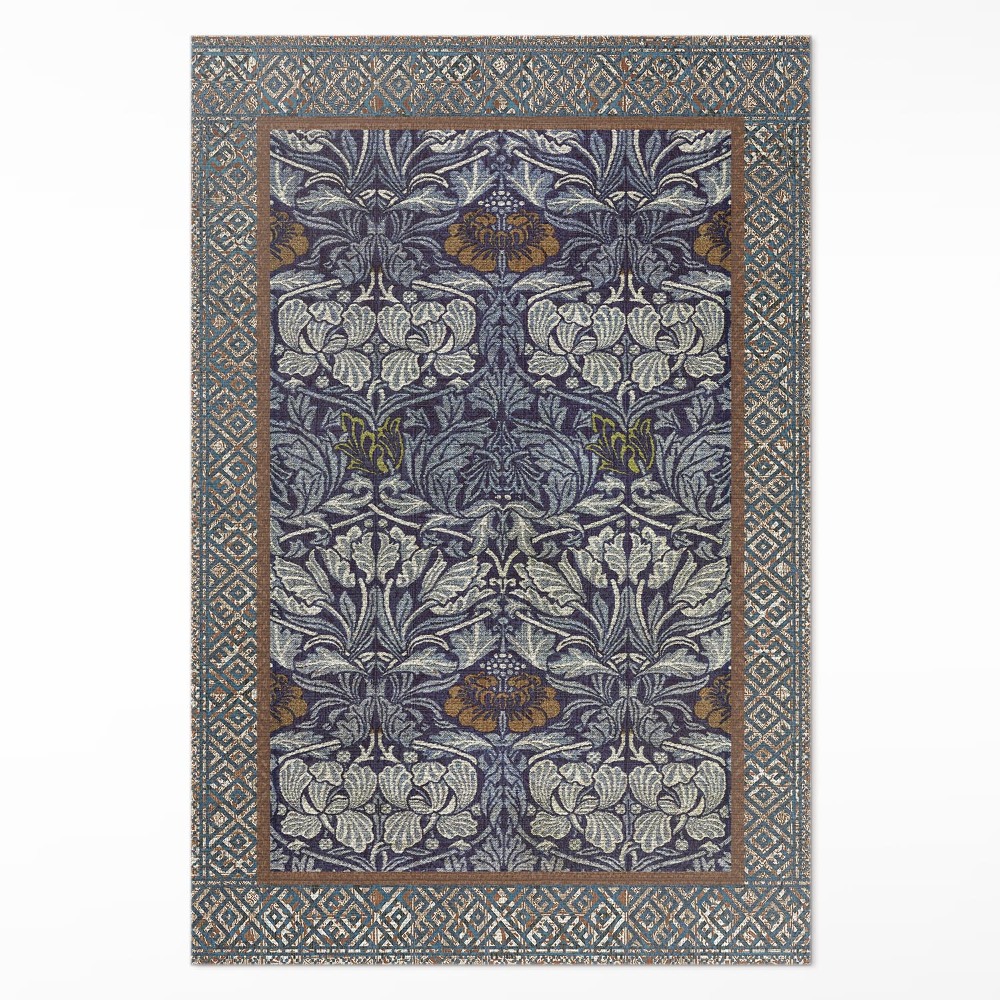 Vinylový koberec Ozdobné rostlinné motivy vzor vintage