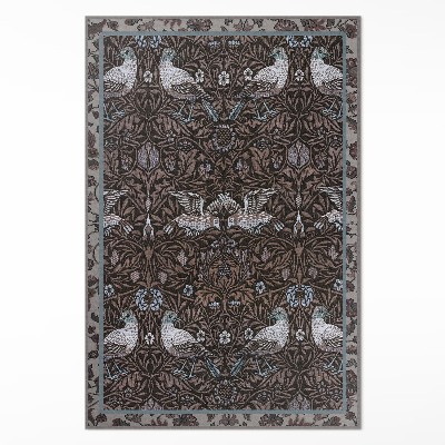 Vinylový koberec Motivy ptáků a rostlin gotický ornament