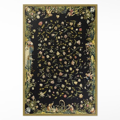 Vinylový koberec Roztroušená flóra drobné květiny vintage