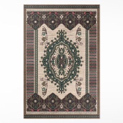 Vinylový koberec Barevná geometrická zeleň