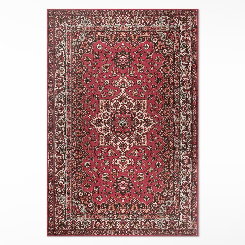 Vinylový koberec Starý květinový červený perský vzor