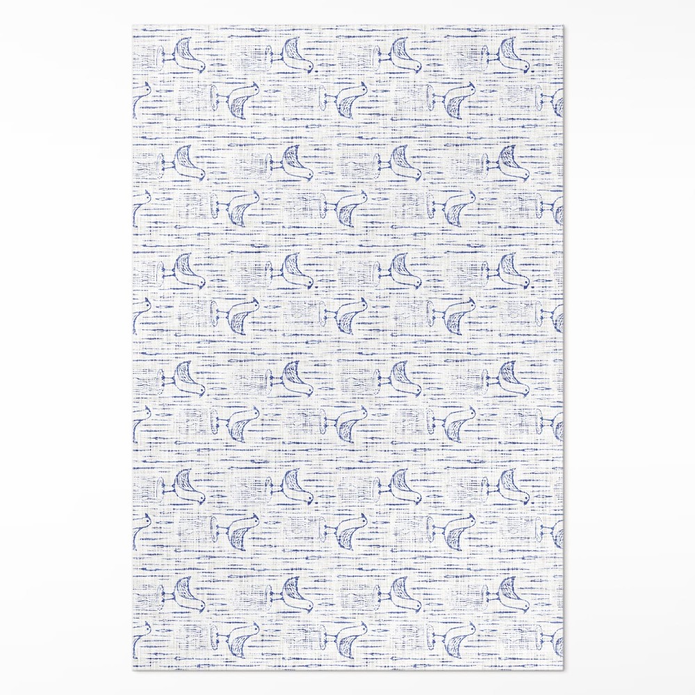 Vinylový koberec Ptáci jemný vzor pravidelný boho