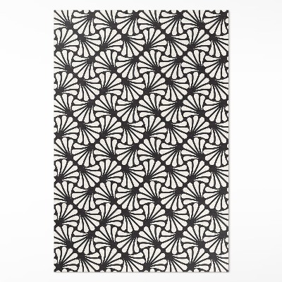 Vinylový koberec Geometrie listy jinanu art deco glamour