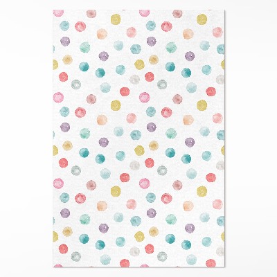 Vinylový koberec Malované tečky akvarel boho