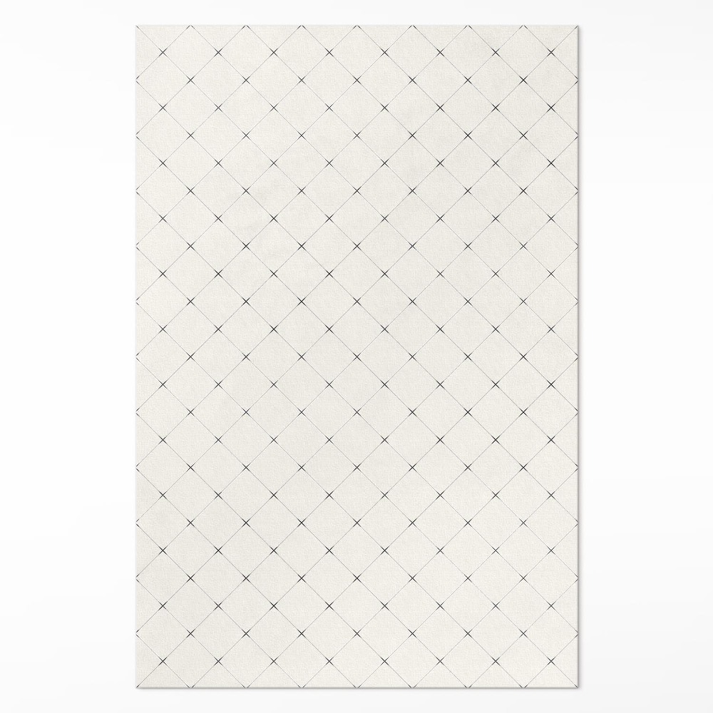 Vinylový koberec Jemné čtverce světlé dlaždice