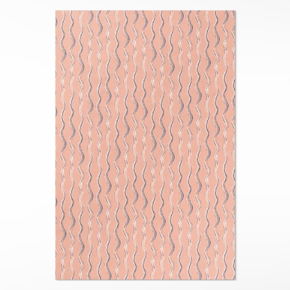 Vinylový koberec Boho vlny v pastelových barvách