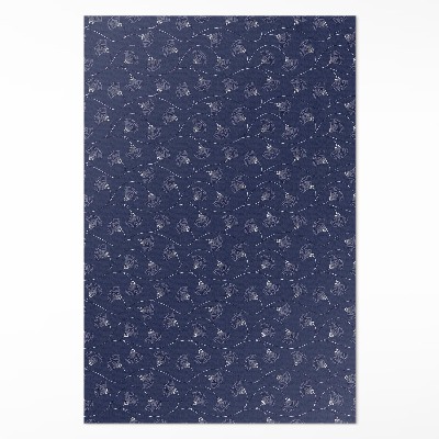 Vinylový koberec Listy jinanu v boho vintage stylu