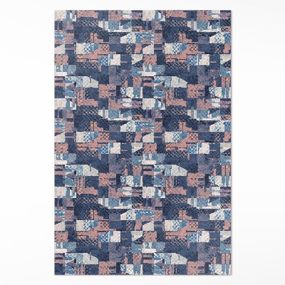 Vinylový koberec Abstraktní mozaika ve vintage retro stylu