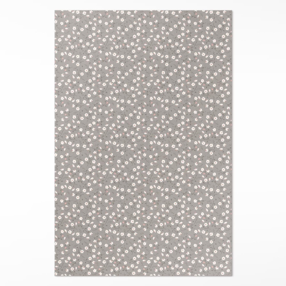 Vinylový koberec Polní květinová louka jemný boho vzor