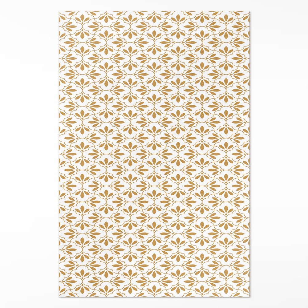 Vinylový koberec Dekorativní lístky pravidelný vzor