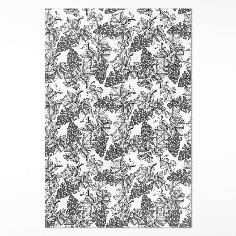 Vinylový koberec Vinice skica ve vintage stylu