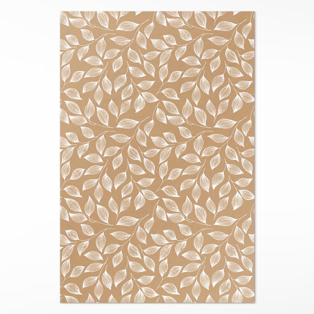 Vinylový koberec Boho lineární větvičky s listy