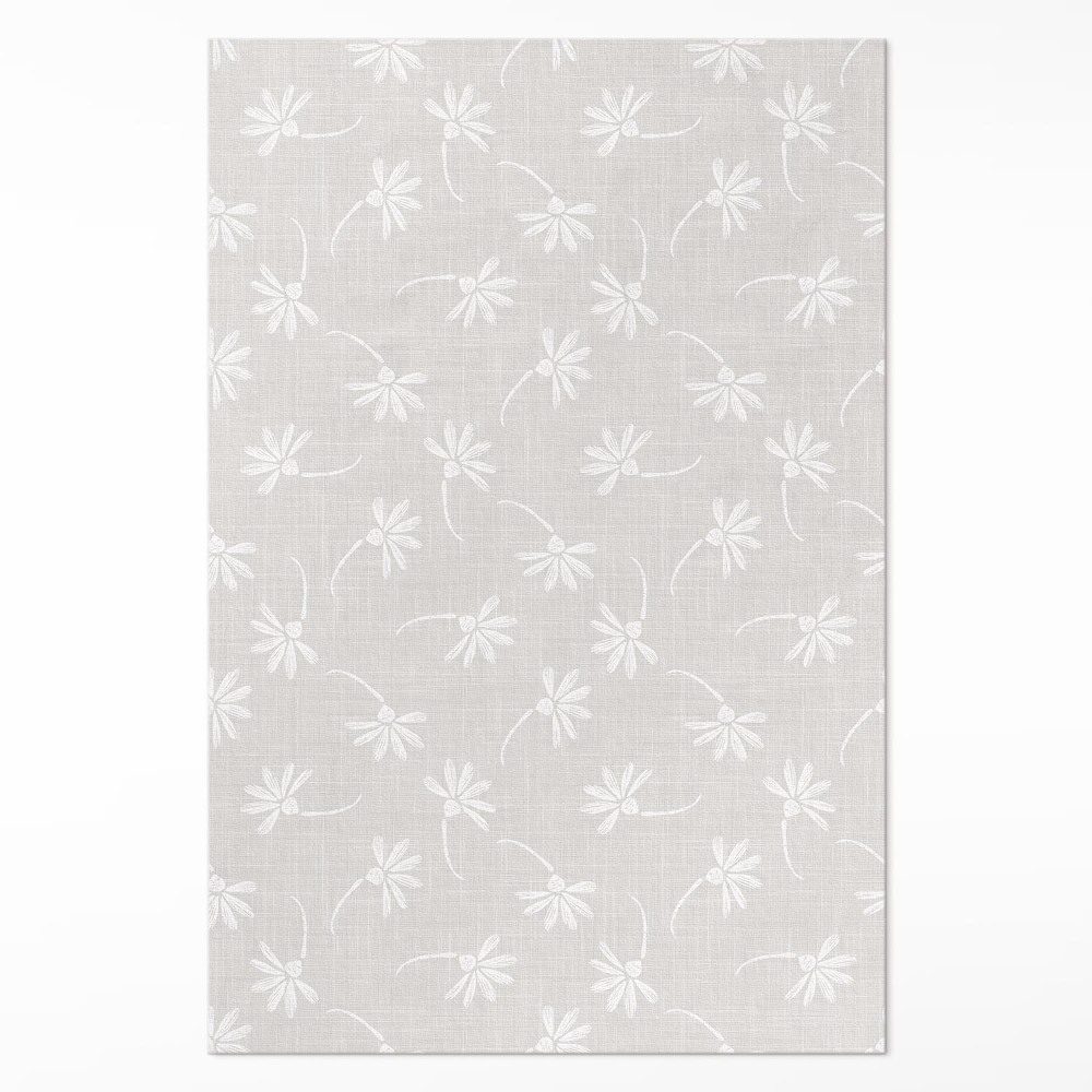 Vinylový koberec Jemné boho sedmikrásky na tkanině